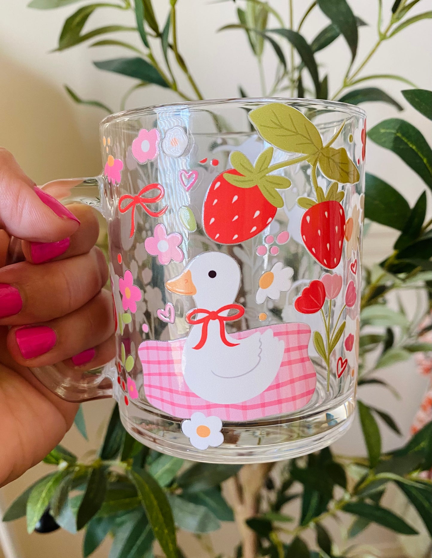 Glass Mug 12oz Ducky