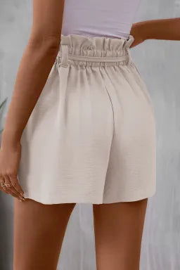 Jet Stream Lace Up High Waist Casual Shorts
