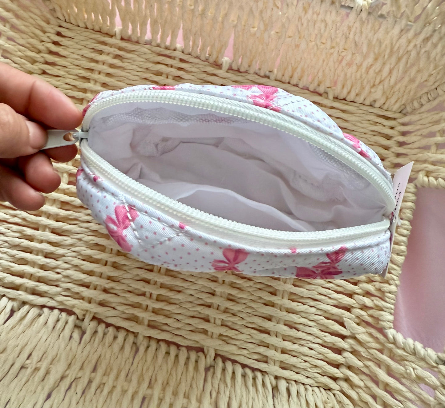 Pink Bow Pouch