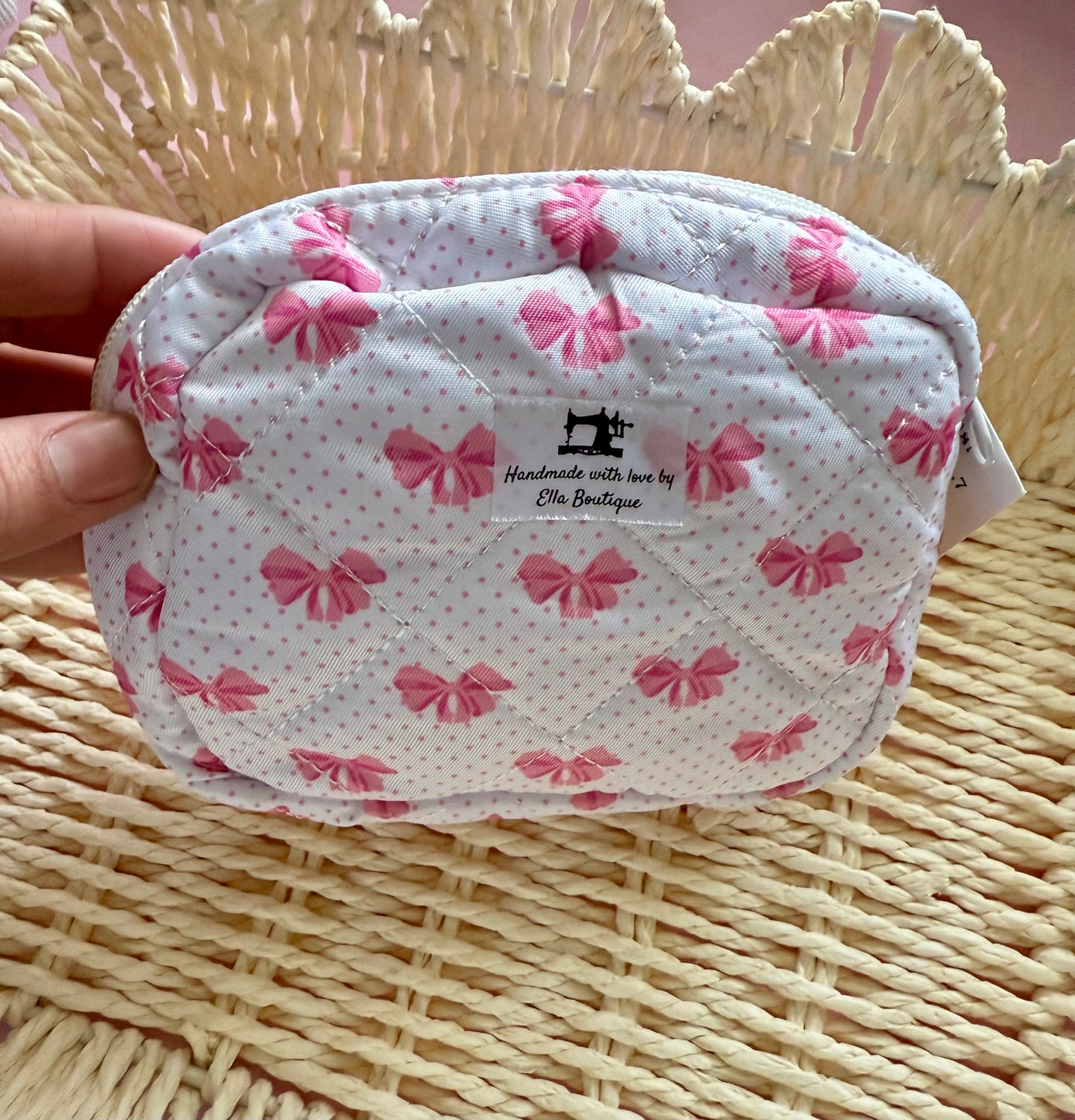 Pink Bow Pouch