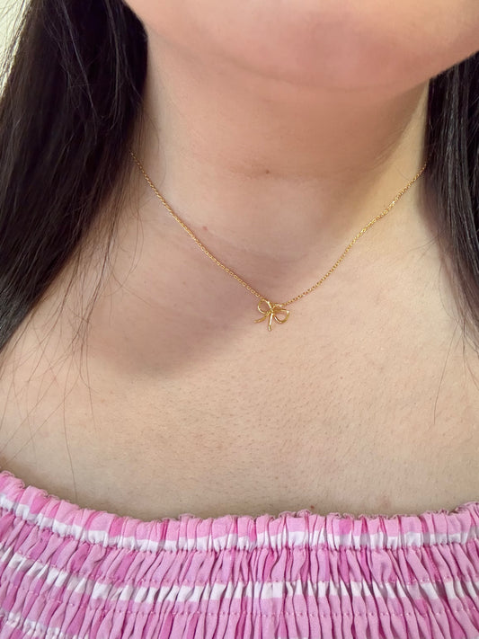 Ribbon Bow Necklace