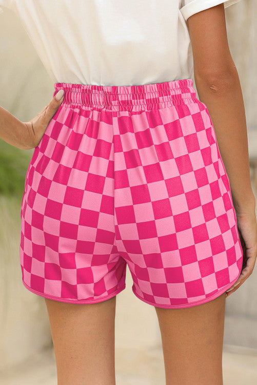 Iris Rose Checkered Short
