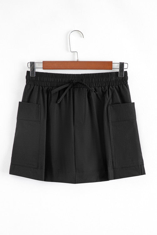 Black Cargo Pocket Skort