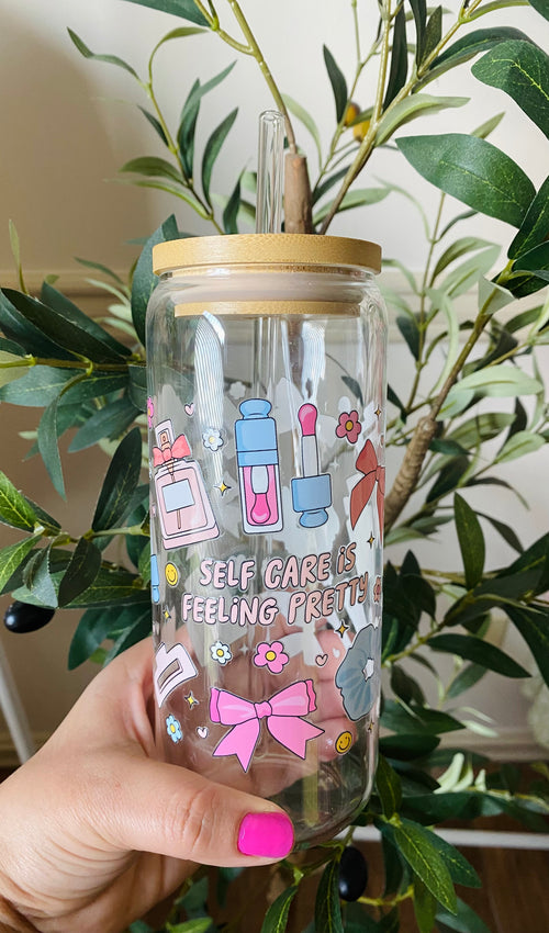 20 oz Self Love Glass Cup